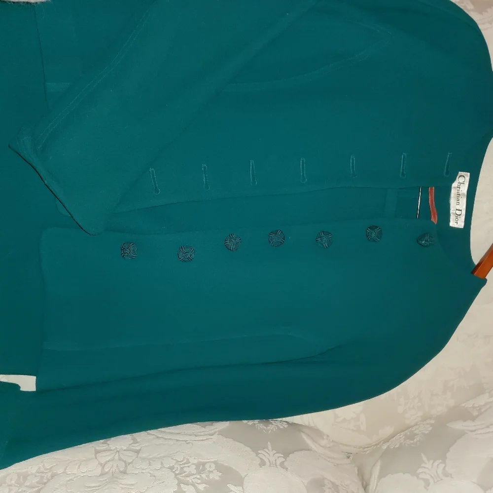 Christian Dior Skirt Suit in Rich Teal